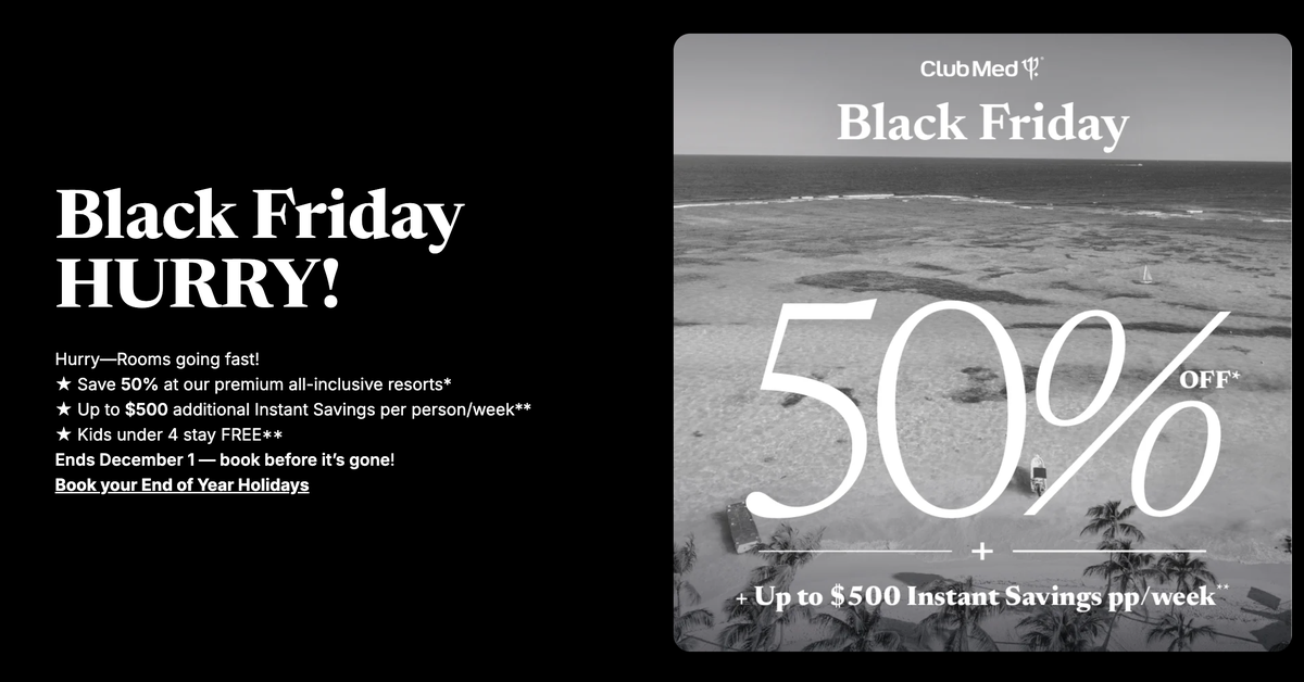 Club Med Black Friday offer